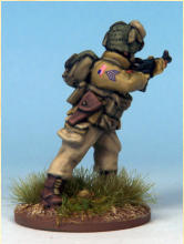 Paratrooper Sergeant of the 82nd Airborne Division. This guy has jump trousers inspired by the Action Man 82nd Paratrooper. He is also sporting M1939 Gloves Riding and black face paint.