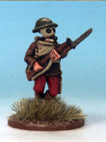 From Great War Miniatures World War One British Army 1917-1918 B004 - British Infantry in Gasmasks.