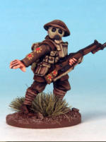 From Great War Miniatures World War One British Army 1917-1918 B017 - British Command in Gas Masks.