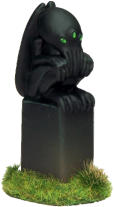 Weird Idol statue, a black basalt idol, sculpted to resemble some bizarre Outer God
