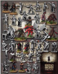 This deal gets you the Dracula's America rulebook, and one each of all the special miniatures we designed for Dracula's America: Crusader with Pistols, Crusader with Rifle,  Preacher Arcanist,  Revenant Jake,  Revenant Jobe,  Revenant Josey,  etc etc...