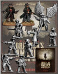 This deal gets you the Dracula's America rulebook plus The Twilight Order, the opponents of Dracula in Dracula's America. This posse includes: 2 Crusaders, 1 Templar, 1 Preacher Arcanist, 5 Gunfighters, 1 Summoned Seraphim.