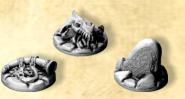 (Our Forgotten Packs tokens are round bases with different treasure items sculpted on.)