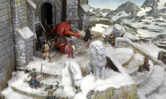 Frostgrave Diorama in the frozen city 