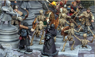 Skeletons are the animated bones of some long dead creature, held together by the power of magic. Most skeletons in Frostgrave were originally humans, but skeletons of dogs or other animals are not uncommon.