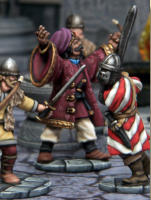 The Templar is armed with a Two-Handed Weapon and is wearing Mail Armour, while the Ranger has his Bow, Hand Weapon and Leather Armour. Perhaps the Ranger shouldnt have let the templar get so close to his wizard!