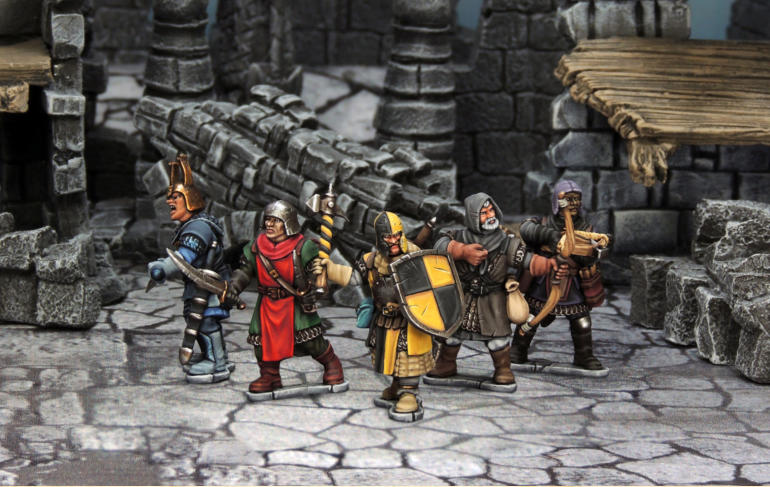 FGVP08 - Frostgrave Knights.  This box set of hard plastic figures allows you to build 10 different Specialist Soldiers, including Knights, to play in the game Frostgrave.