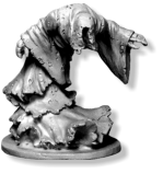 Frost Waiths are a peculiar form of undead only found in the ruins of Frostgrave. Although they are ethereal undead, they have somehow become partially frozen. Because of this semi-material form, they cannot move through terrain. 