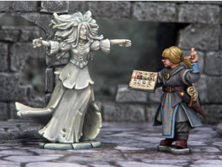 Both models are Frostgrave figures
