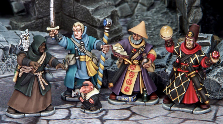 These four wizards are built from the Frostgrave Wizard boxed set. 