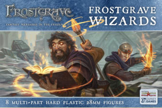 This boxed set offers enough parts to build eight wizards or apprentices for Frostgrave. It includes a wide range of heads, arms, equipment, and familiars, and is also compatible with the Soldiers, Cultists, and Barbarians boxed sets.