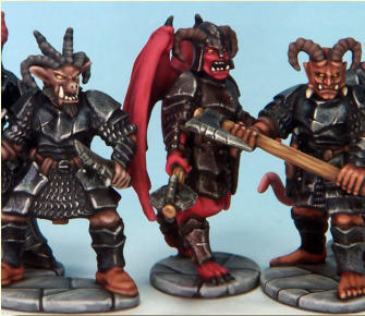 The Frostgrave Demons box set contains enough parts to make 20 different figures. There are multiple heads, arms, weapons and accoutrements per frame, no two warbands need ever be the same.