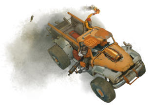 Shoot, ram, skid, and loot your way through the ruins of civilisation with Gaslands: Refuelled, the tabletop miniature wargame of post-apocalyptic vehicular mayhem. With all-new material including expanded and enhanced perks, sponsors, vehicle types.