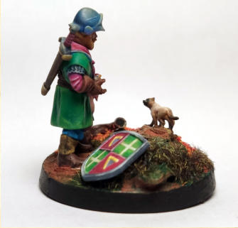 Lindsay Meaklim. Knight and his Squire (jurys out on which one's which). Frostgrave Knight.