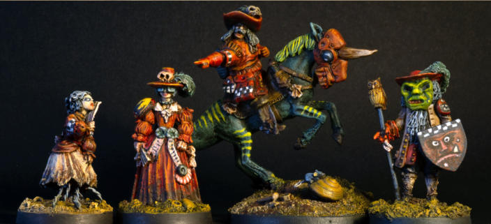 David Coombes.  It's the future and it went wrong. North Star 1672 plus bits from Frostgrave Wizards and Soldiers sets. 