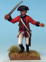 MT0108 - British Officer (War of Independence).  Muskets & Tomahawks > M&T II Figures > War of Independence. Painting by Andrew Taylor, photography by Kev Dallimore.