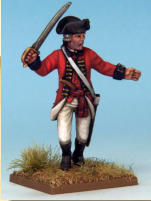 MT0108 - British Officer (War of Independence).  Muskets & Tomahawks > M&T II Figures > War of Independence. Painting by Andrew Taylor, photography by Kev Dallimore.