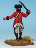 MT0108 - British Officer (War of Independence).  Muskets & Tomahawks > M&T II Figures > War of Independence. Painting by Andrew Taylor, photography by Kev Dallimore.