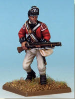 MT0106 - British Light Infantry (War of Independence). Muskets & Tomahawks > M&T II Figures > War of Independence. Painting by Andrew Taylor, photography by Kev Dallimore.