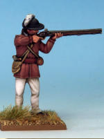 MT0109 - American Riflemen (War of Independence).  Muskets & Tomahawks > M&T II Figures > War of Independence. Painting by Andrew Taylor, photography by Kev Dallimore.