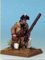 MT0109 - American Riflemen (War of Independence).  Muskets & Tomahawks > M&T II Figures > War of Independence. Painting by Andrew Taylor, photography by Kev Dallimore.