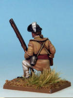 MT0109 - American Riflemen (War of Independence).  Muskets & Tomahawks > M&T II Figures > War of Independence. Painting by Andrew Taylor, photography by Kev Dallimore.