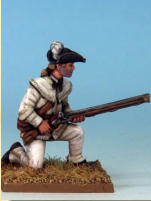 MT0109 - American Riflemen (War of Independence).  Muskets & Tomahawks > M&T II Figures > War of Independence. Painting by Andrew Taylor, photography by Kev Dallimore.