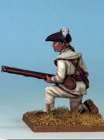 MT0109 - American Riflemen (War of Independence).  Muskets & Tomahawks > M&T II Figures > War of Independence. Painting by Andrew Taylor, photography by Kev Dallimore.