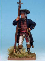 MT0113 - Militia Officer (War of Independence).  Muskets & Tomahawks > M&T II Figures > War of Independence. Painting by Andrew Taylor, photography by Kev Dallimore.