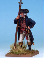 MT0113 - Militia Officer (War of Independence).  Muskets & Tomahawks > M&T II Figures > War of Independence. Painting by Andrew Taylor, photography by Kev Dallimore.