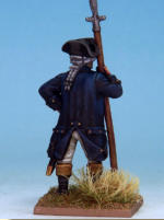 MT0113 - Militia Officer (War of Independence).  Muskets & Tomahawks > M&T II Figures > War of Independence. Painting by Andrew Taylor, photography by Kev Dallimore.