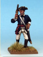 MT0107 - American Officer (War of Independence).  Muskets & Tomahawks > M&T II Figures > War of Independence. Painting by Andrew Taylor, photography by Kev Dallimore.