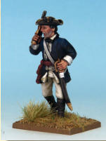 MT0107 - American Officer (War of Independence).  Muskets & Tomahawks > M&T II Figures > War of Independence. Painting by Andrew Taylor, photography by Kev Dallimore.