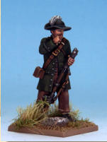 MT0111 - Militia I (War of Independence).  Muskets & Tomahawks > M&T II Figures > War of Independence. Painting by Andrew Taylor, photography by Kev Dallimore.