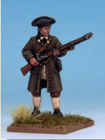 MT0111 - Militia I (War of Independence).  Muskets & Tomahawks > M&T II Figures > War of Independence. Painting by Andrew Taylor, photography by Kev Dallimore.