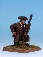 MT0111 - Militia I (War of Independence).  Muskets & Tomahawks > M&T II Figures > War of Independence. Painting by Andrew Taylor, photography by Kev Dallimore.