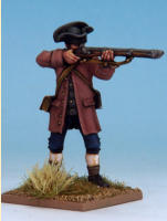 MT0111 - Militia I (War of Independence).  Muskets & Tomahawks > M&T II Figures > War of Independence. Painting by Andrew Taylor, photography by Kev Dallimore.