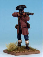 MT0111 - Militia I (War of Independence).  Muskets & Tomahawks > M&T II Figures > War of Independence. Painting by Andrew Taylor, photography by Kev Dallimore.