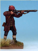 MT0112 - Militia II (War of Independence).  Muskets & Tomahawks > M&T II Figures > War of Independence. Painting by Andrew Taylor, photography by Kev Dallimore.