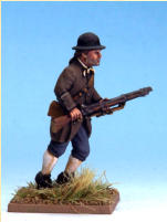 MT0112 - Militia II (War of Independence).  Muskets & Tomahawks > M&T II Figures > War of Independence. Painting by Andrew Taylor, photography by Kev Dallimore.