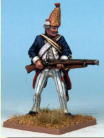 MT0117 - German Grenadiers.  Painting by Andrew Taylor, photography by Kev Dallimore.  German Mercenaries that served in the War of independence, recruited from Hesse-Cassel and Brunswick.