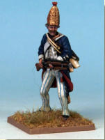 MT0117 - German Grenadiers.  Painting by Andrew Taylor, photography by Kev Dallimore.  German Mercenaries that served in the War of independence, recruited from Hesse-Cassel and Brunswick.