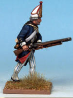 MT0117 - German Grenadiers.  Painting by Andrew Taylor, photography by Kev Dallimore.  German Mercenaries that served in the War of independence, recruited from Hesse-Cassel and Brunswick.