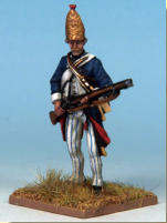 MT0117 - German Grenadiers.  Painting by Andrew Taylor, photography by Kev Dallimore.  German Mercenaries that served in the War of independence, recruited from Hesse-Cassel and Brunswick.