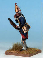 MT0117 - German Grenadiers.  Painting by Andrew Taylor, photography by Kev Dallimore.  German Mercenaries that served in the War of independence, recruited from Hesse-Cassel and Brunswick.