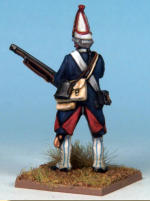 MT0117 - German Grenadiers.  Painting by Andrew Taylor, photography by Kev Dallimore.  German Mercenaries that served in the War of independence, recruited from Hesse-Cassel and Brunswick.