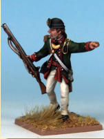 MT0119 - Butler's Rangers Officer (War of Independence).  Painting by Andrew Taylor, photography by Kev Dallimore. Butler's Rangers (17771784) was a Loyalist provincial military unit of the American Revolutionary War, raised by American John Butler.