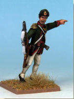 MT0119 - Butler's Rangers Officer (War of Independence).  Painting by Andrew Taylor, photography by Kev Dallimore.  Butler's Rangers (17771784) was a Loyalist provincial military unit of the American Revolutionary War, raised by American John Butler.