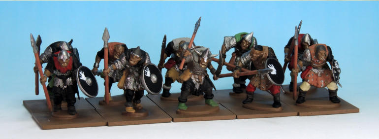 The Goblin units are pretty much straight from the box though with head and spears sometimes selected from the Goblin Rider box just to add variety.