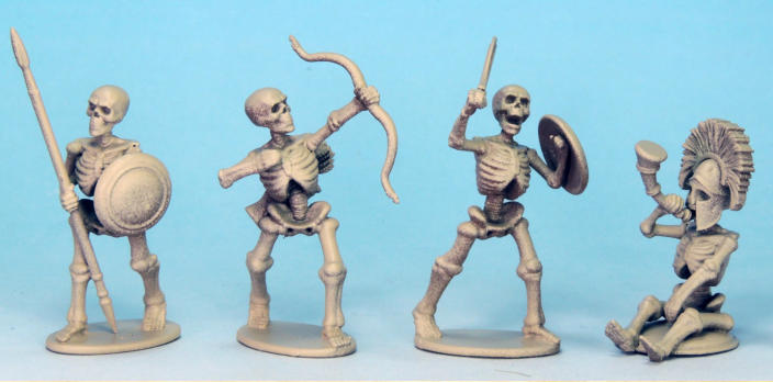 The next step was to spray them with The Army Painter: Skeleton Bone Colour Primer. However I didn’t spray it on like an undercoat in a random head on, all over kind of way. 
